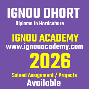 IGNOU DHORT SOLVED ASSIGNMENT 2026